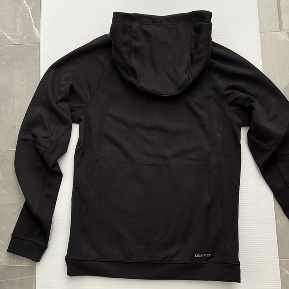 Jordan Men's Dri-FIT Sport Statement Air Fleece Pullover Hoodie-Black - Picture 7 of 9